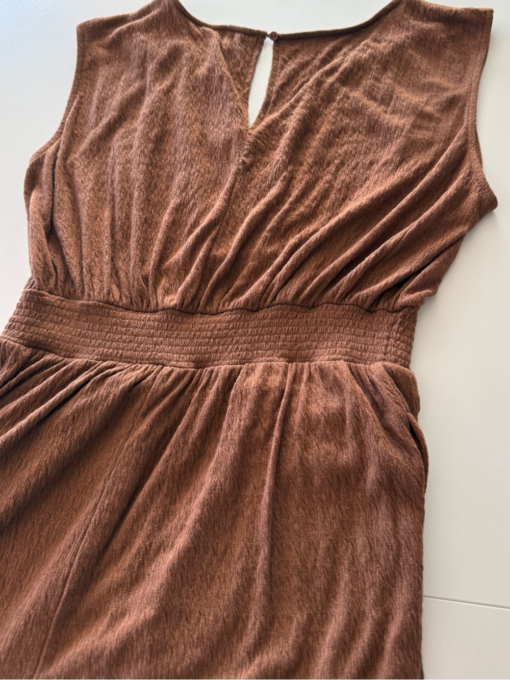 Z Supply Brown Sleeveless V-Neck Jumpsuit - Picture 4 of 8